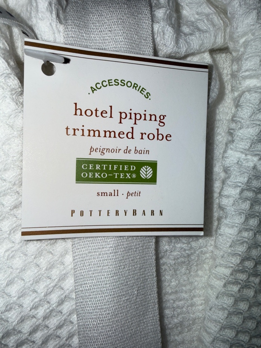 Pottery Barn Hotel Piping Trimmed Robe - Picture 7 of 7